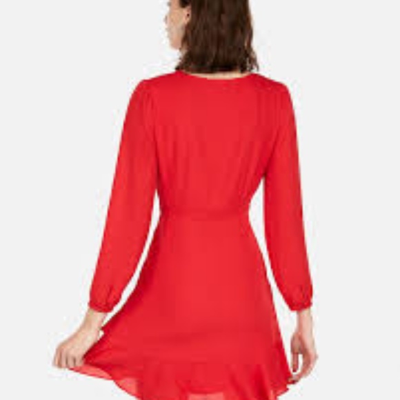 Keyhole Cut-Out Ruffle Wrap Dress - Picture 4 of 4